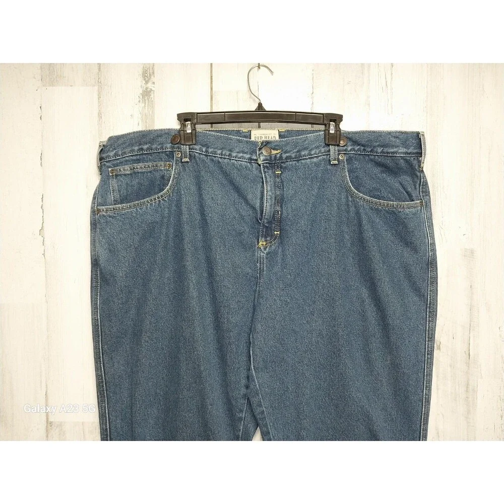 Red Head Flannel Lined Jeans Dark Blue Color Size 44x30 (46x31 Actual)